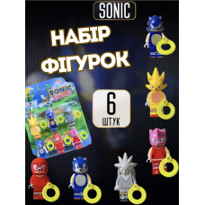 Лего Сонік фігурки, набір, Sonic, дитячі іграшки, з аксесуарами, Сонік їжак