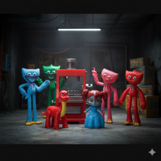 Хаггі Ваггі Huggy Wuggy Poppy playtime набір фігурок з гри monster Bobby 6шт 7-11см