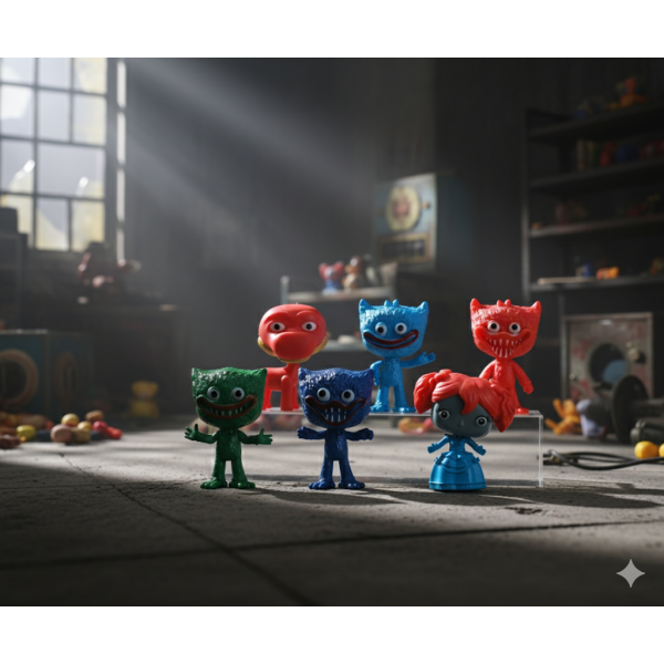 Набор фигурок Хагги Вагги Huggy Wuggy Poppy playtime Поппи Плейтайм детские игрушки 6 шт. 7 см