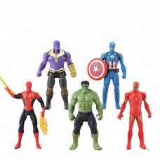 Фігурки Месники 5 шт 11,5 см – Людина-павук, Халк, Танос, супергерої Avengers