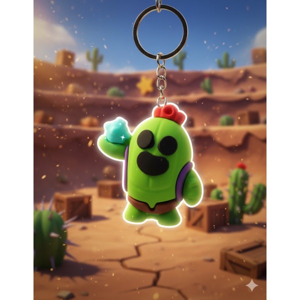 Брелок Бравл Старс Spike Спайк Brawl Stars фігурка іграшка для ключів, рюкзака, сумки 5,5 см