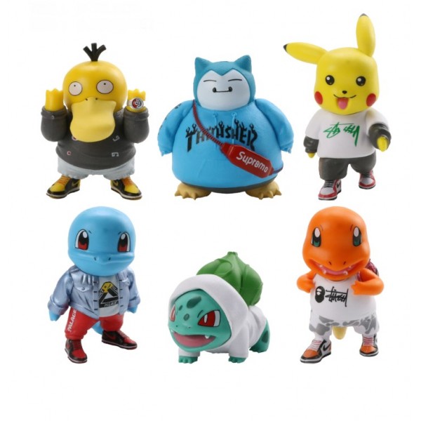 Набір фігурок Покемон Пікачу Pokemon Pikachu Чармандер, Псік, Сквіртл, Бульбазавр, Снорлакс ігрові фігурки 6-10.5см 6 шт.