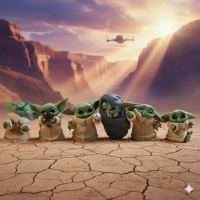 Набір фігурок Малюка Йоди (Грогу) Зоряні війни — Star Wars, The Mandalorian, 6 шт 5-6 см