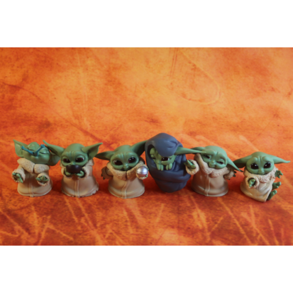Набір фігурок Малюка Йоди (Грогу) Зоряні війни — Star Wars, The Mandalorian, 6 шт 5-6 см