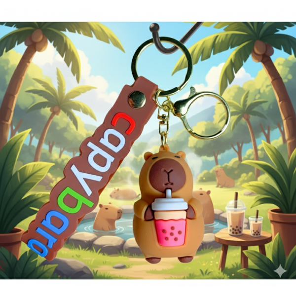 Брелок Капибара capybara фигурка игрушка для ключей, рюкзака, сумки 6,2 см