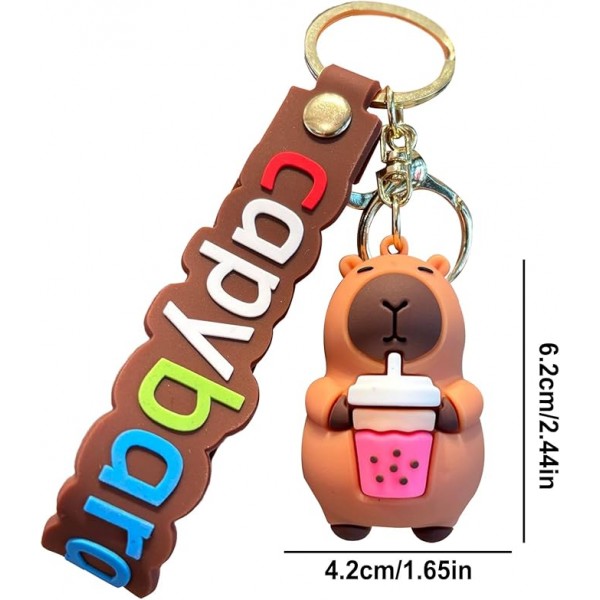 Брелок Капибара capybara фигурка игрушка для ключей, рюкзака, сумки 6,2 см