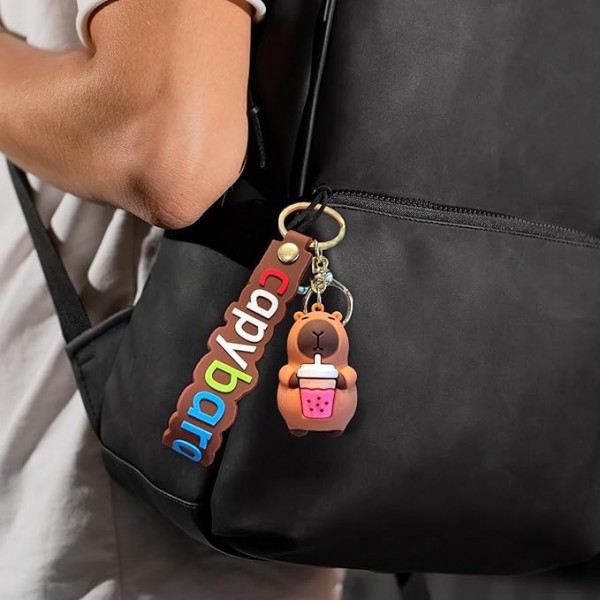 Брелок Капибара capybara фигурка игрушка для ключей, рюкзака, сумки 6,2 см