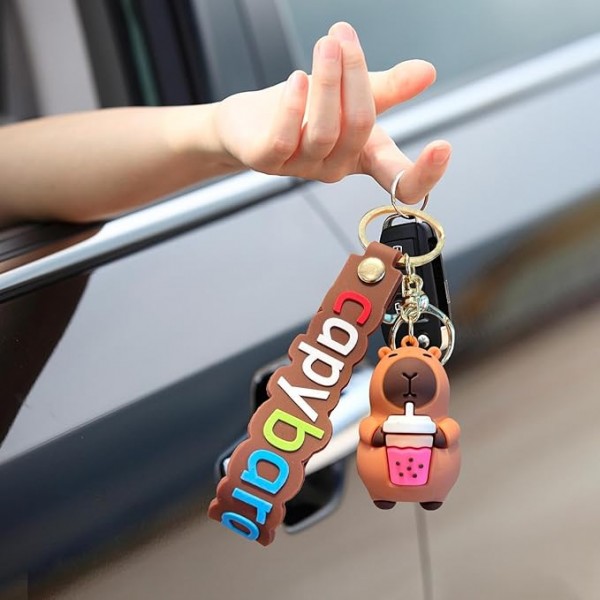 Брелок Капибара capybara фигурка игрушка для ключей, рюкзака, сумки 6,2 см
