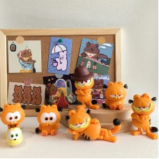 Гарфілд фігурки Garfield набір дитячі іграшки коти 6 шт 6-9 см мультяшні тварини