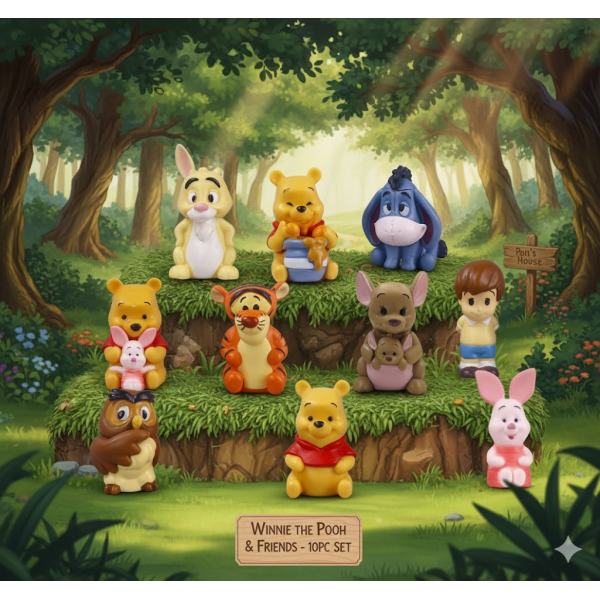 Фігурки Вінні Пух та його друзі Winnie the Pooh дісней іграшки дитячий ігровий набір 6 см 10 шт