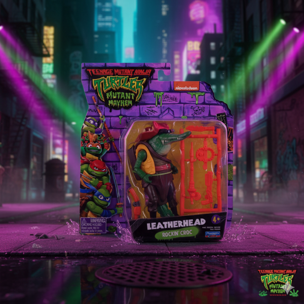 Фігурка Черепашки-Ніндзя Лезерхед Leatherhead TMNT Погром Мутантів 11,5 см