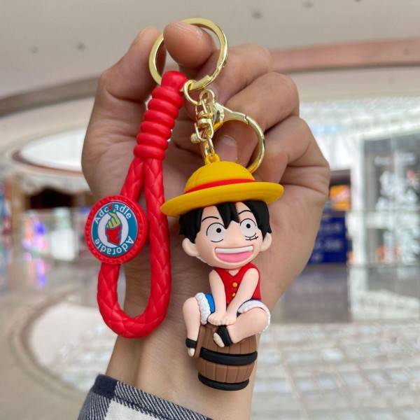 Ван Піс брелок One piece Великий куш манга Монкі Д. Луффі Luffy Monkey Солом'яний капелюх на бочці брелок для ключів