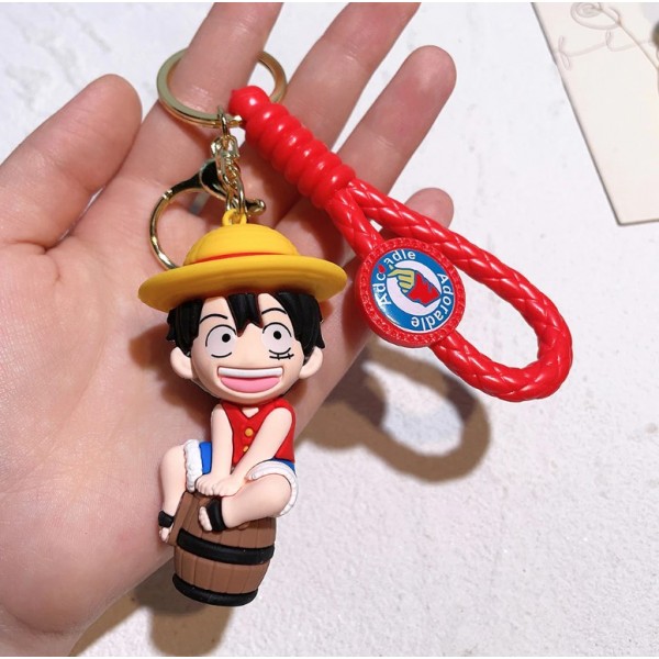 Ван Піс брелок One piece Великий куш манга Монкі Д. Луффі Luffy Monkey Солом'яний капелюх на бочці брелок для ключів