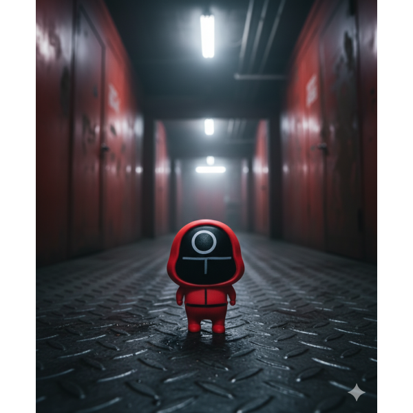 Іграшка антистрес Гра в кальмара Squid game сквіш Squishy червоний 10 см