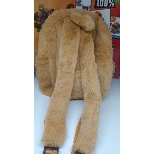 Мягкий рюкзак капибара, детский рюкзак капибара плюшевый коричневый