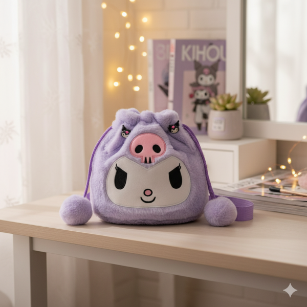 М'яка плюшева Сумочка Куромі дитяча сумка Kuromi Hello Kitty Sanrio