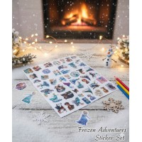 Стикеры Холодное сердце (Frozen) Дисней Эльза Анна Anna Elsa стикерпак наклейки набор наклейок 60 шт