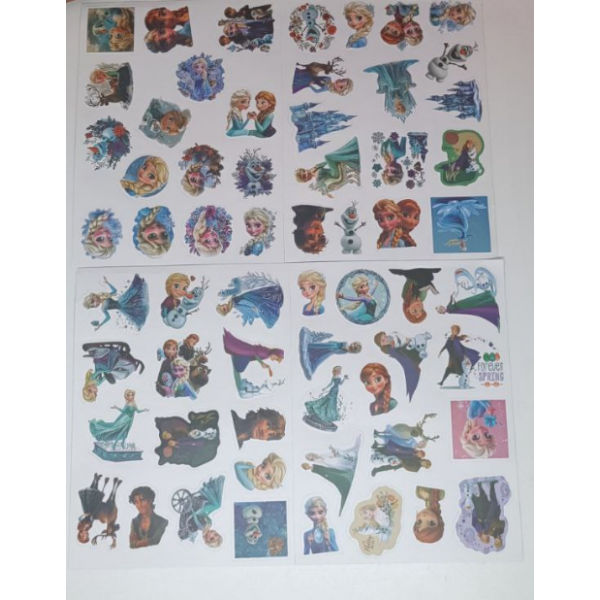 Стикеры Холодное сердце (Frozen) Дисней Эльза Анна Anna Elsa стикерпак наклейки набор наклейок 60 шт