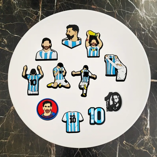 Джибітси Мессі Messi футбол football Jibbitz 11 шт аксесуари крокс прикраса