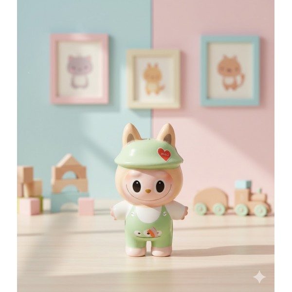 Іграшка антистрес сквіш Лабубу Labubu іграшка зелена 12 см