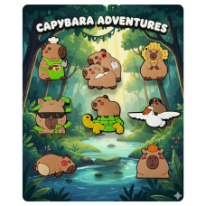 Джибітси Капібара capybara Jibbitz 8 шт аксесуари крокс прикраса