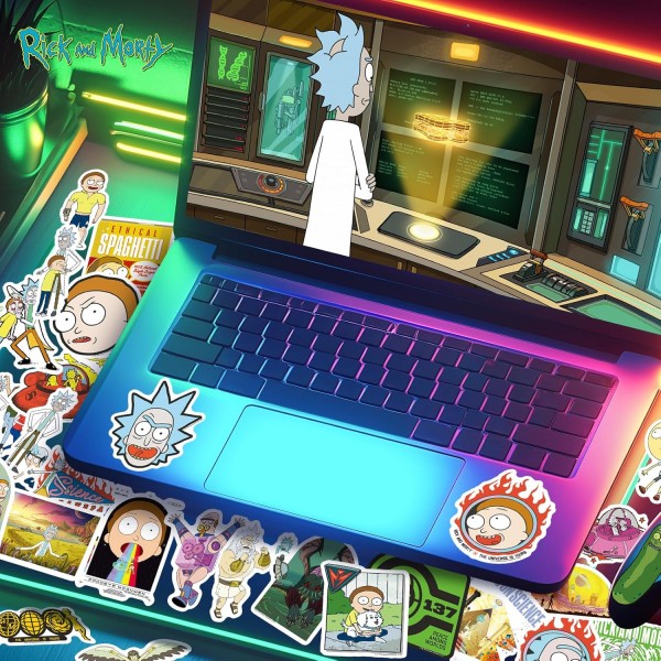 Стікери Рік та Морті Rick and Morty стікерпак наклейки набір наклейок 49 шт