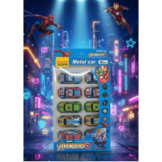 Набір машинок Месники Avengers Infinity War Marvel Марвел металеві інерційні для дітей супергерої 10 шт