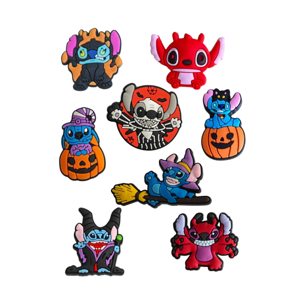 Джибітси Стіч 3D Ліло і стіч Lilo &amp; Stitch 8 шт аксесуари для взуття крокс прикраса