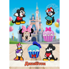 Джибітси Міккі Маус Mickey Mouse Дісней Jibbitz 7 шт аксесуари крокс прикраса
