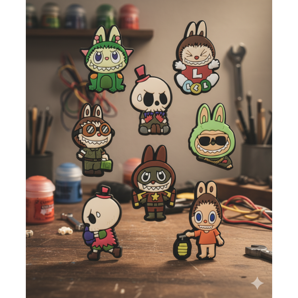 Джибітси Лабубу Labubu The Monsters монстр Jibbitz 8 шт аксесуари крокс прикраса