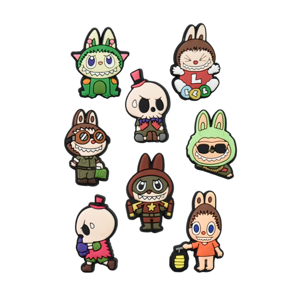 Джибітси Лабубу Labubu The Monsters монстр Jibbitz 8 шт аксесуари крокс прикраса