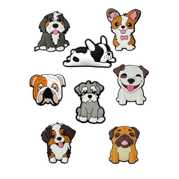 Джибітси собаки домашні тварини Dog Jibbitz 8 шт аксесуари крокс прикраса