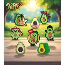 Джибітси авокадо avocado Jibbitz 8 шт аксесуари крокс прикраса