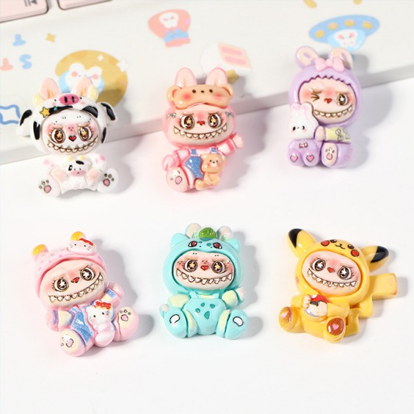 Стікери Лабубу Labubu 3D для дітей 6 шт упаковка