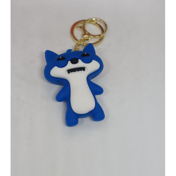 Брелок Фуглер Fuggler синяя подозрительная лиса Funny Ugly Monster фигурка игрушка для ключей, рюкзака, сумки 5 см
