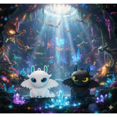 Фигурки Беззубик и Ночная фурия: Брелки, автоаксессуары, How to Train Your Dragon, драконы