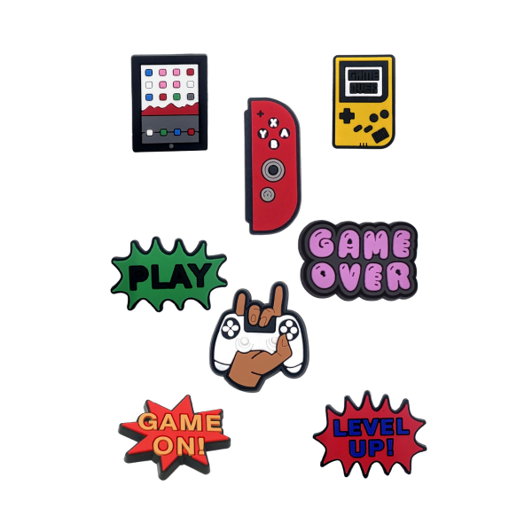 Джbбітси відеоігри геймпад ігрова консоль game Jibbitz 8 шт аксесуари крокс прикраса