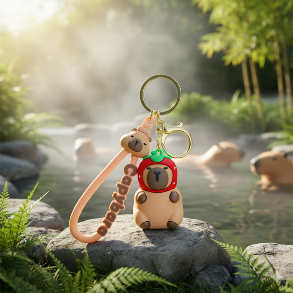 Брелок Капибара capybara фигурка игрушка для ключей, рюкзака, сумки 5 см