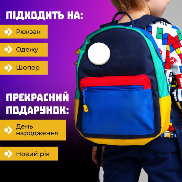 Значок Губка Боб Квадратні Штани Спанч Боб SpongeBob на шпильці на рюкзак 44 мм 1 шт