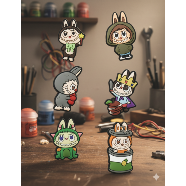 Джибітси Лабубу Labubu The Monsters монстр Jibbitz 6 шт аксесуари крокс прикраса