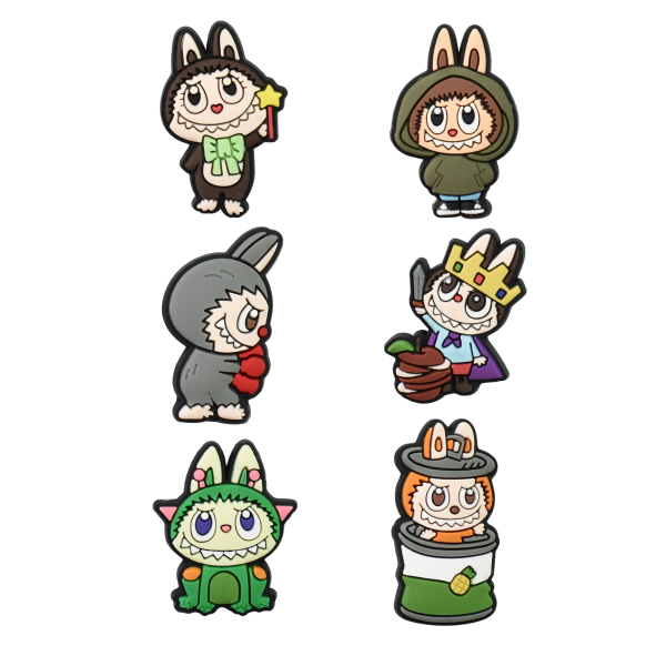 Джибітси Лабубу Labubu The Monsters монстр Jibbitz 6 шт аксесуари крокс прикраса