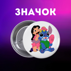 Значок Ліло і стіч Lilo &amp; Stitch на шпильці на рюкзак 44 мм 1 шт