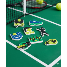 Джибітси спорт теніс ракетка sport tennis Jibbitz 8 шт аксесуари крокс прикраса