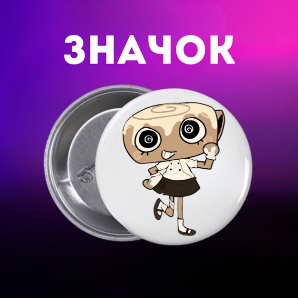 Значок У Світі Денді Roblox Dandy's World на шпильці на рюкзак 44 мм 1 шт