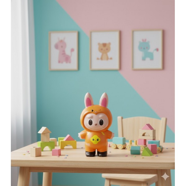 Іграшка антистрес сквіш Лабубу Labubu іграшка жовта 12 см