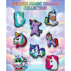 Джибітси єдиноріг Jibbitz 8 шт аксесуари крокс прикраса