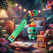 Стич брелок Лило и Стич Stitch Scrump Чуча силиконовый брелок для ключей аксессуар
