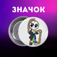 Значок У Світі Денді Roblox Dandy's World на шпильці на рюкзак 44 мм 1 шт