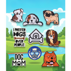 Джибітси собаки домашні тварини Dog Jibbitz 9 шт аксесуари крокс прикраса