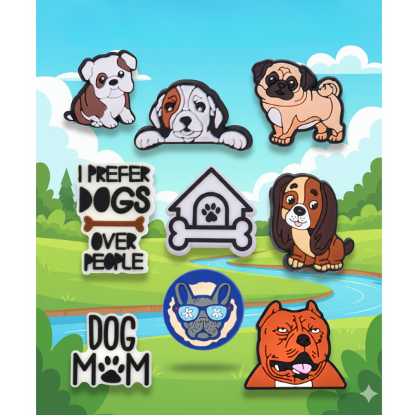 Джибітси собаки домашні тварини Dog Jibbitz 9 шт аксесуари крокс прикраса